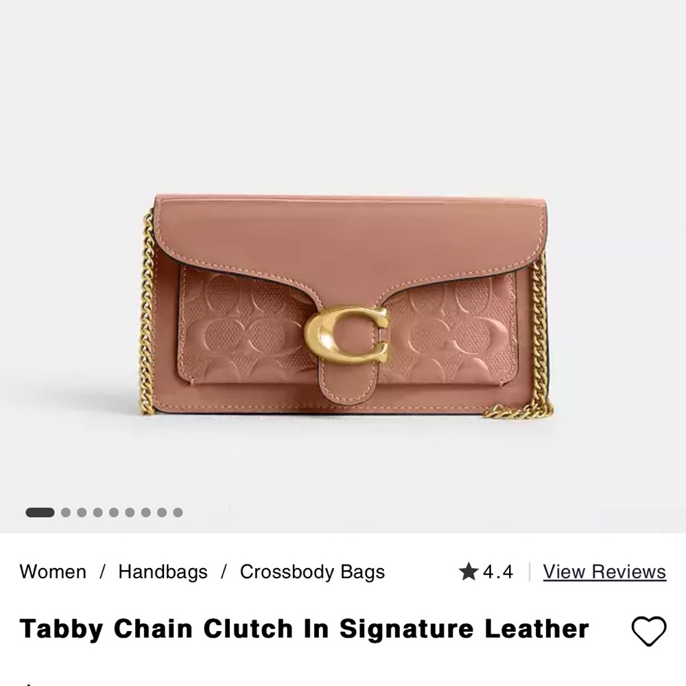 COACH Tabby Chain Clutch In Signature Leather
NWT!